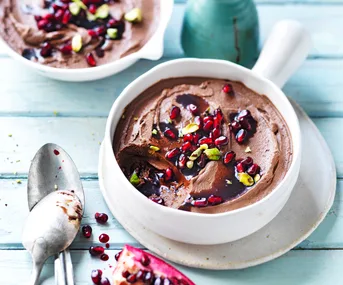 Dark chocolate and ricotta mousse