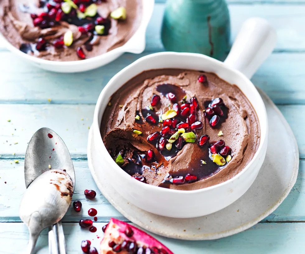 Dark chocolate and ricotta mousse