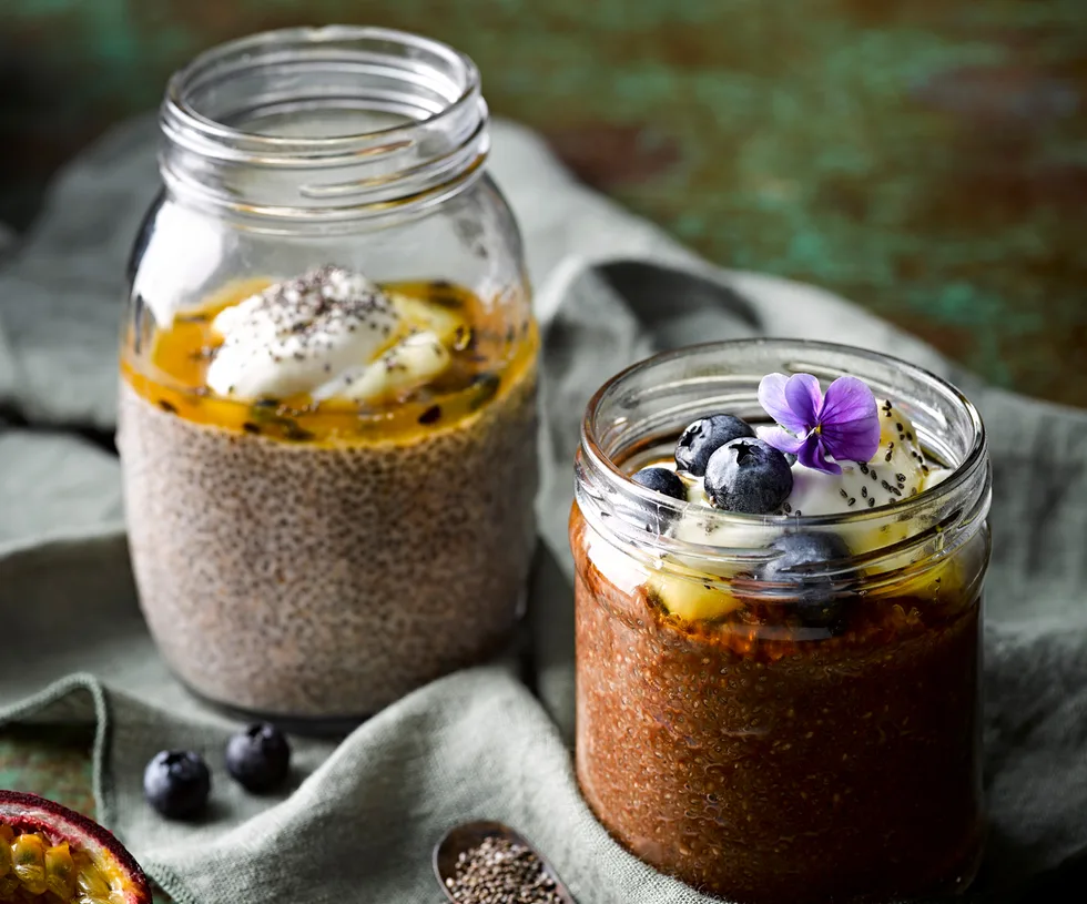 Chia pudding pots