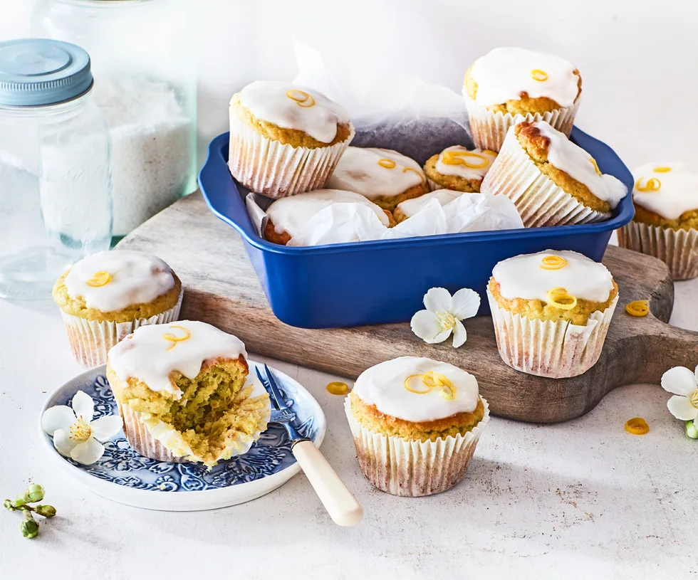 Dairy-free avocado and lemon muffins
