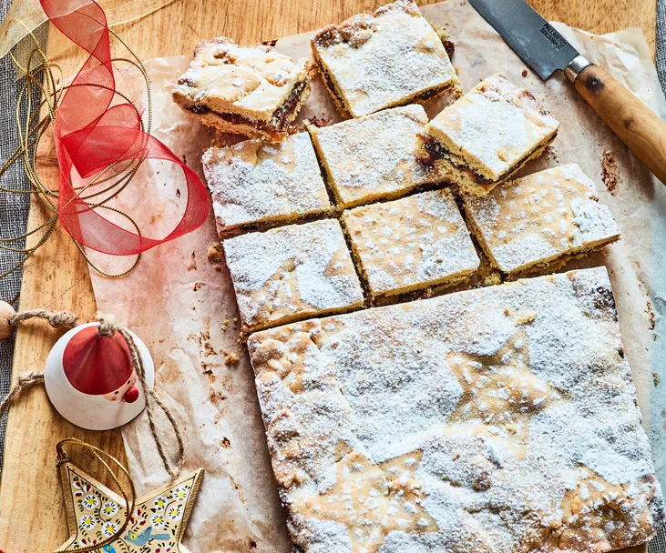Sweet Christmas mince shortcake