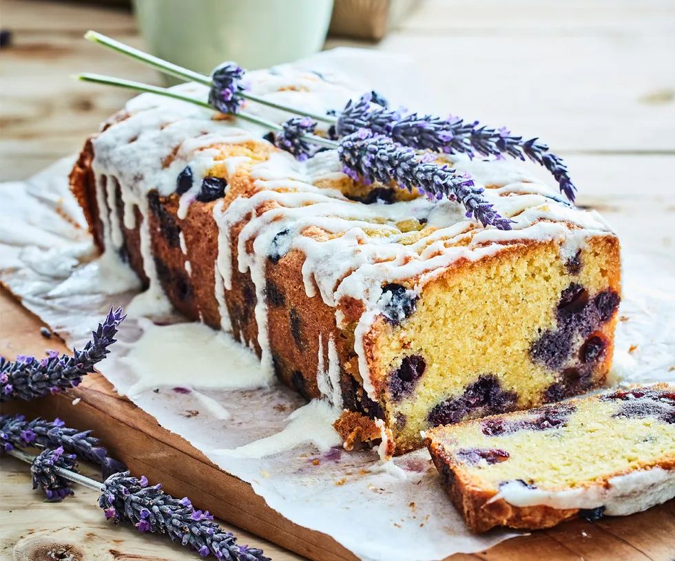Blueberry, lemon and lavender loaf