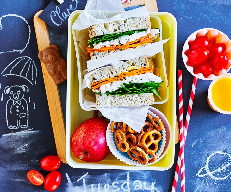 CHICKEN AND KUMARA SANDWICHES
