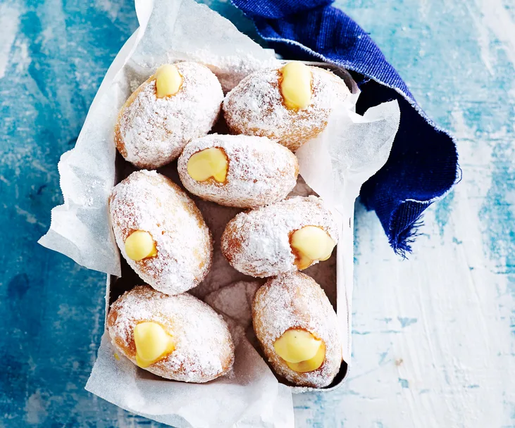 Gluten-free custard-filled doughnuts