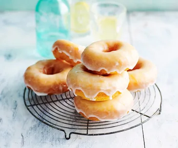 Gluten-free lemon-glazed doughnuts