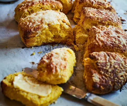 Pumpkin and Parmesan scones