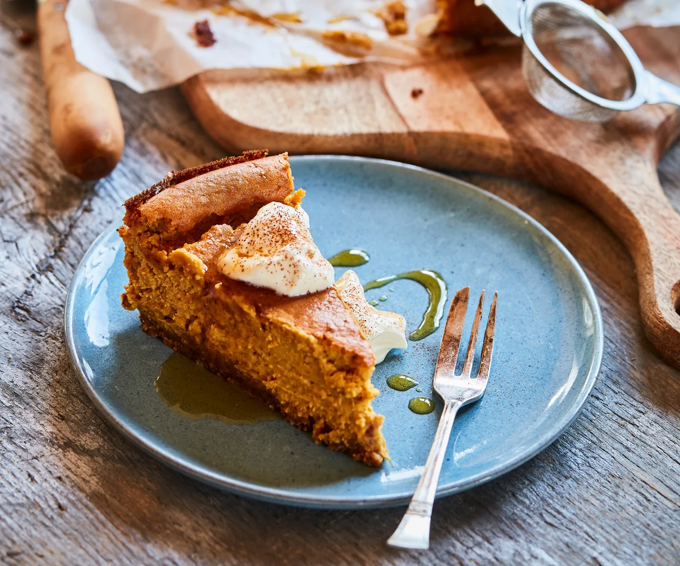 Pumpkin maple cheesecake