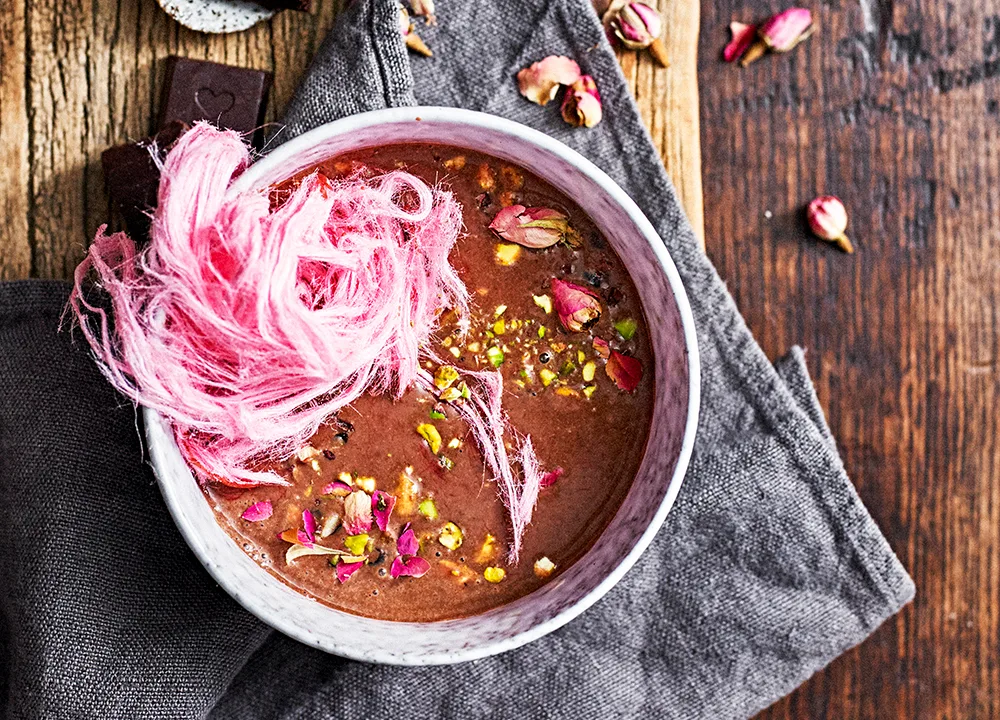 Vegan fairy floss hot chocolate