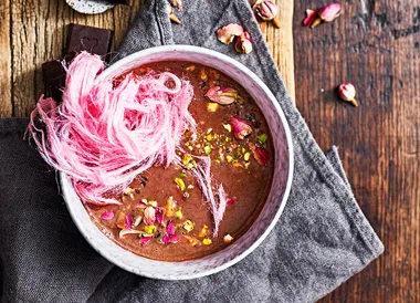 Vegan fairy floss hot chocolate