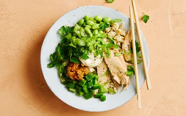 Tuna & edamame rice bowl