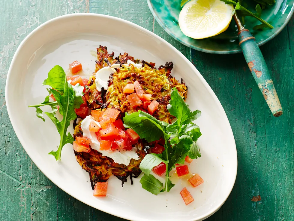 Kumara & zucchini fritters