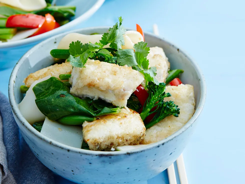 Fish & vegetable stir-fry