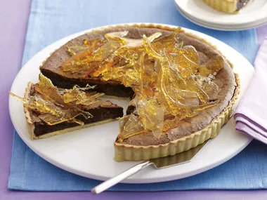 Fudgy Chocolate and Toffee Tart