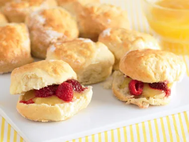 Lemonade Scones with Curd andamp; Berries