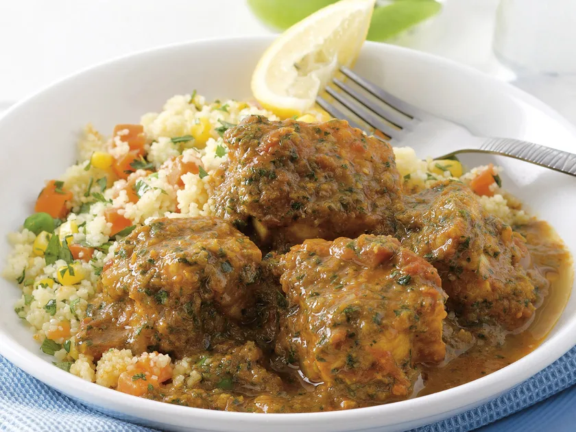 Chermoulla fish with vegetable couscous
