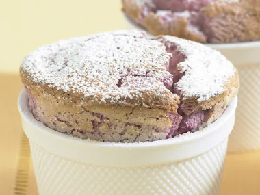 Raspberry Almond Souffles