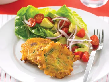 Bacon,Pumpkin and Zucchini Fritters