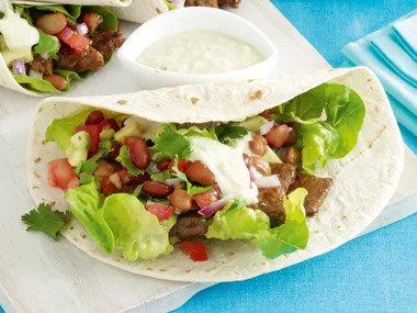 Beef and Bean Wraps