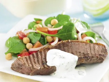 Beef with Spiced Coriander Aioli