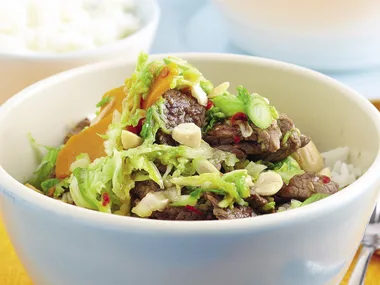 Beef,Pumpkin and Almond Stir-fry