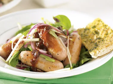 Chicken Sausages with Apple Salad