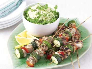 Chicken Skewers with Lemon Couscous