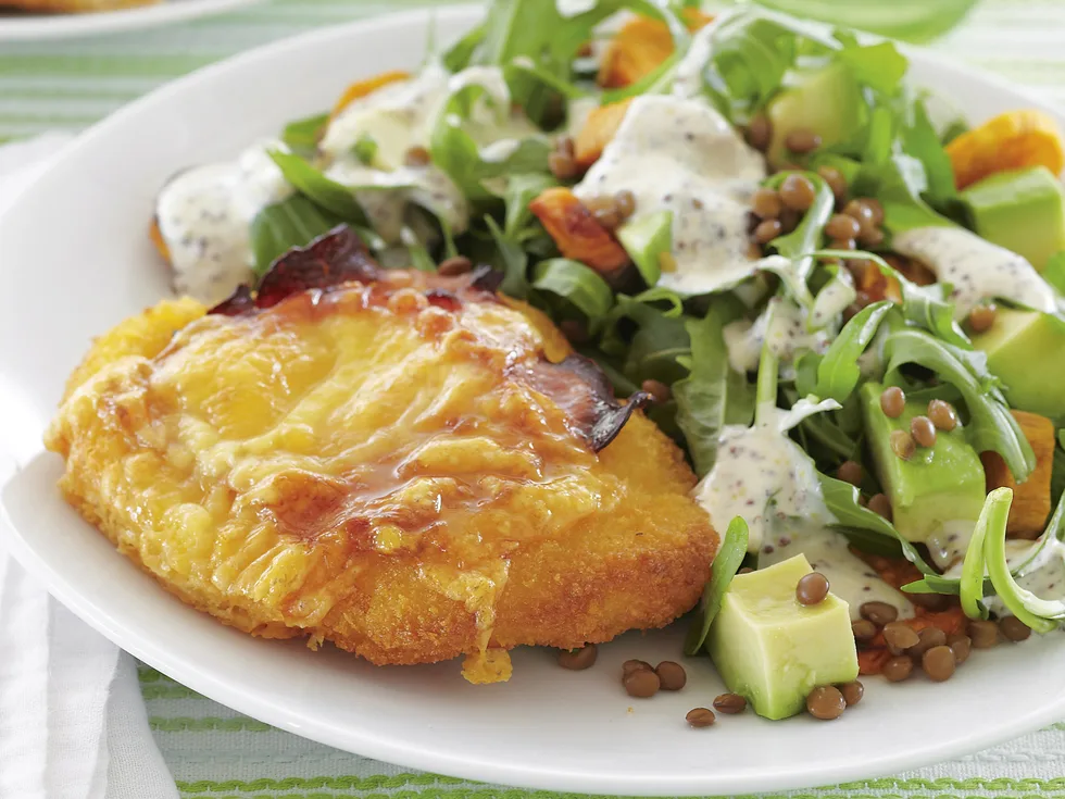 Chicken with Lentil and Rocket Salad