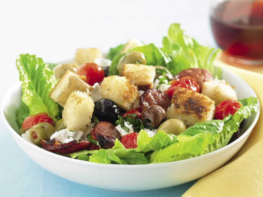 Chorizo and bread salad
