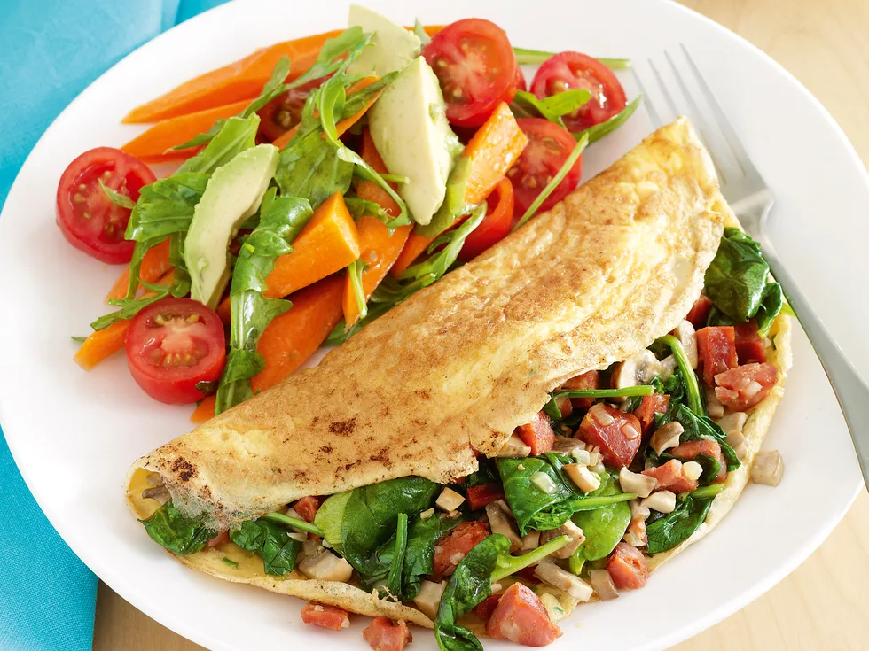 Chorizo and Spinach Omelet