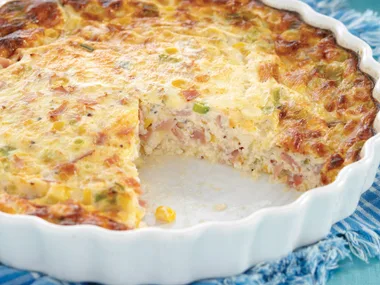 Ham and Corn Impossible Pie