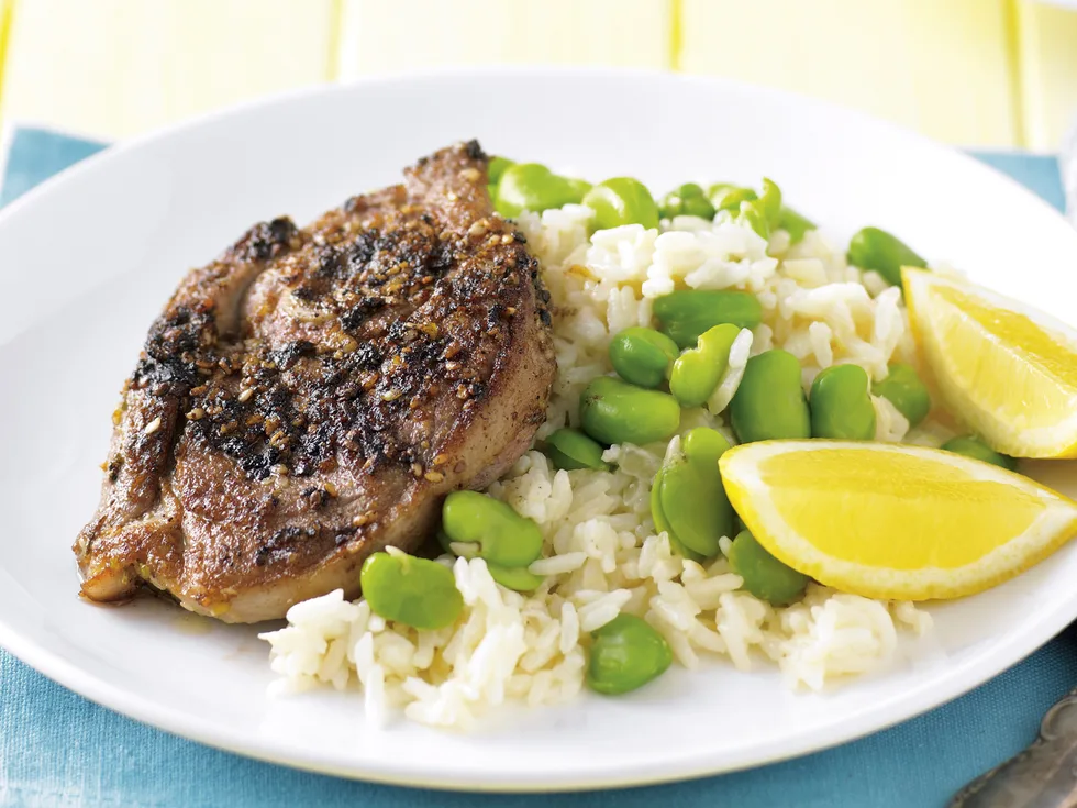 Lamb with Creamy Rice