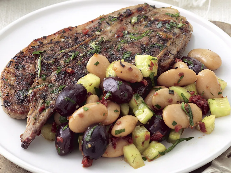 Lamb with Olive Salad