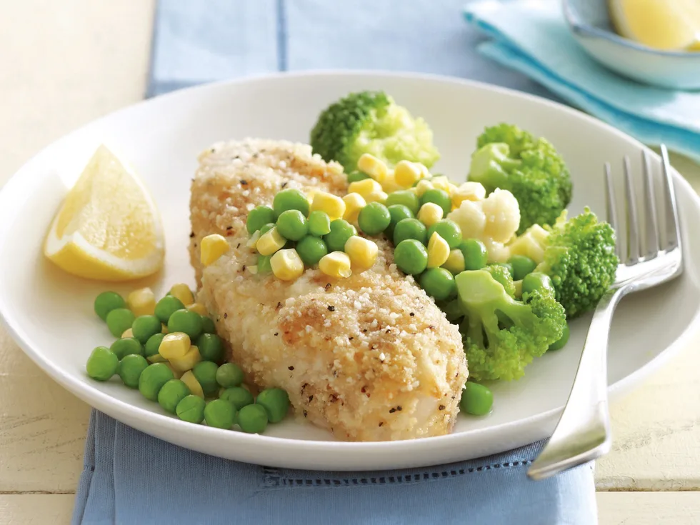 Lemon Fish with Buttered Vegetables
