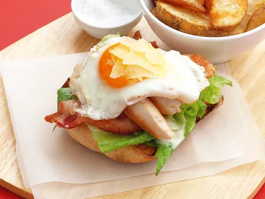 Open Chicken and Egg Sandwich