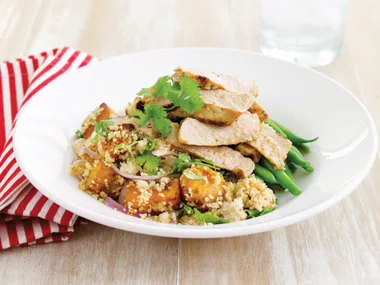 Pork andamp; Roast Pumpkin Couscous