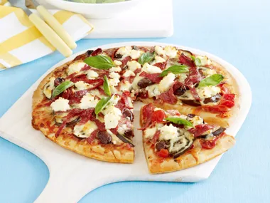 Salami and Ricotta Pizzas