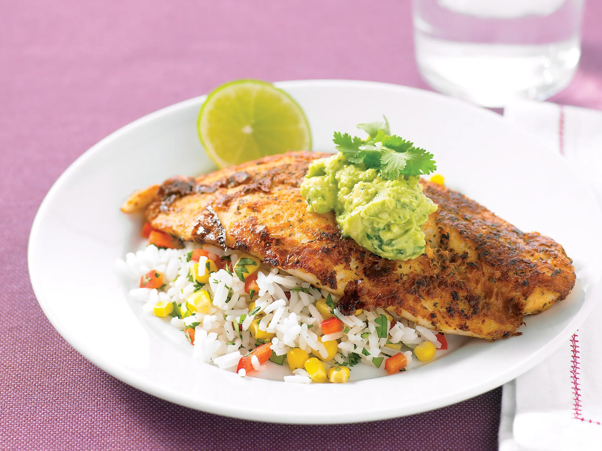 Spicy Fish with Guacamole