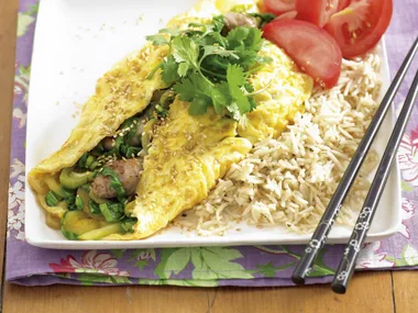 Thai Pork Sausage Omelet