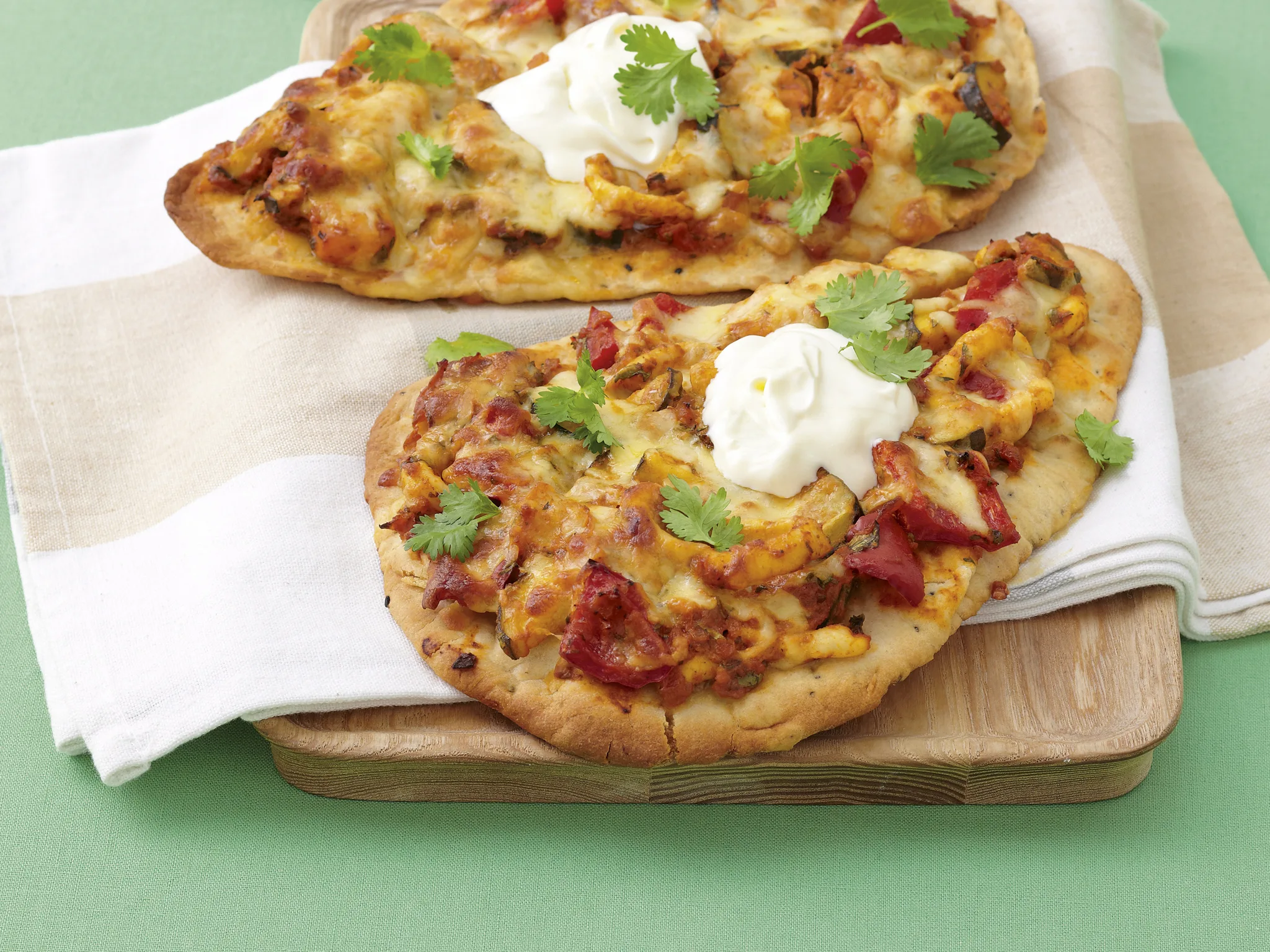 Tikka Seafood Pizzas
