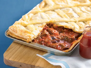 Tomato and Bean Meat Pie