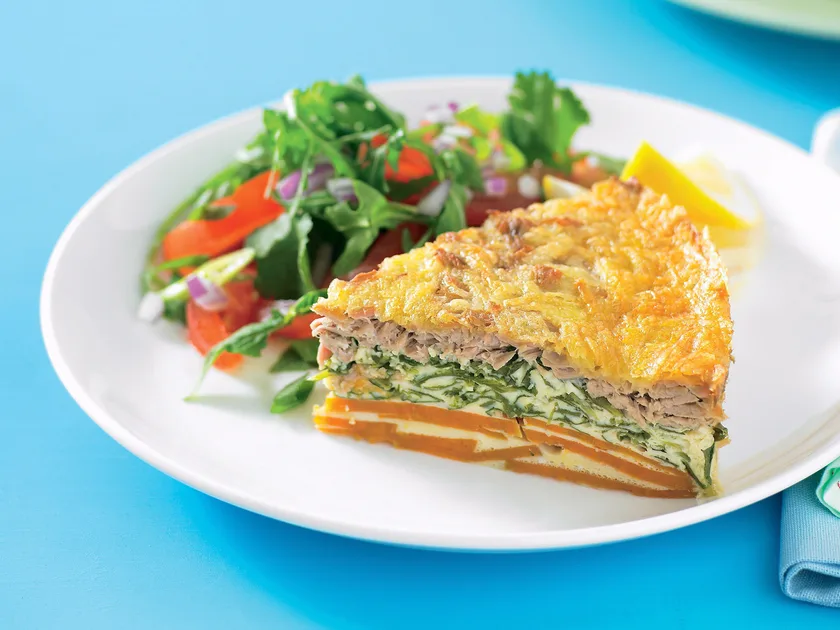 Tuna, kumara and rocket frittata