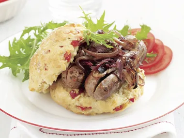 Sausage and Capsicum Damper Rolls