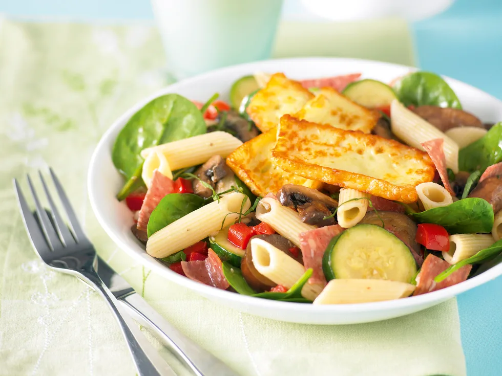 Mediterranean Pasta with Haloumi