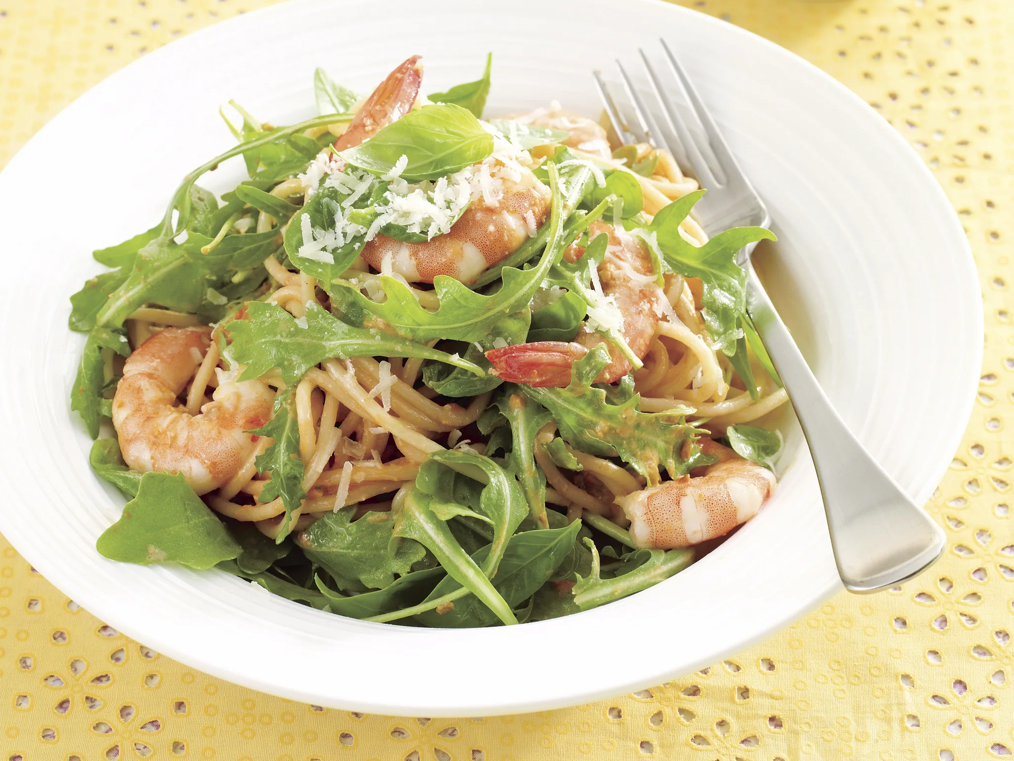 Prawn and Basil Spaghetti