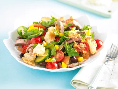 Pesto Lamb and Bread Salad