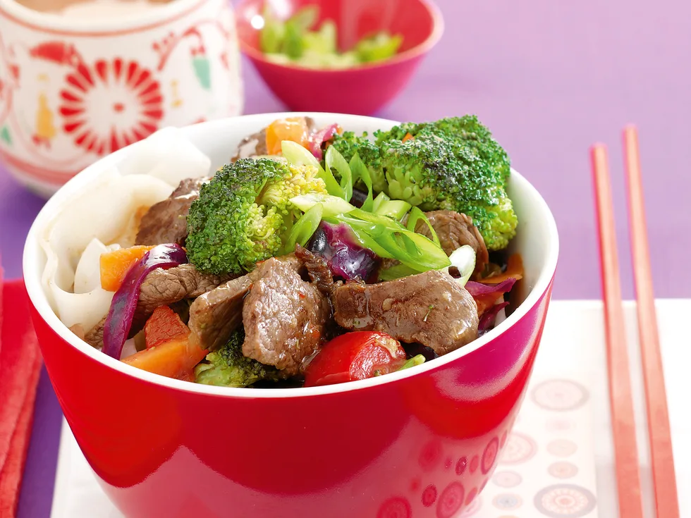 Sweet Chilli Beef with Noodles