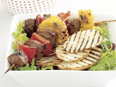 Beef and Corn Skewers