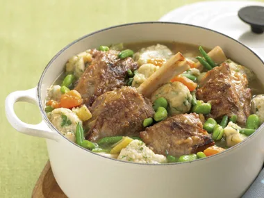 Lamb Shank Braise with Parmesan Dumplings