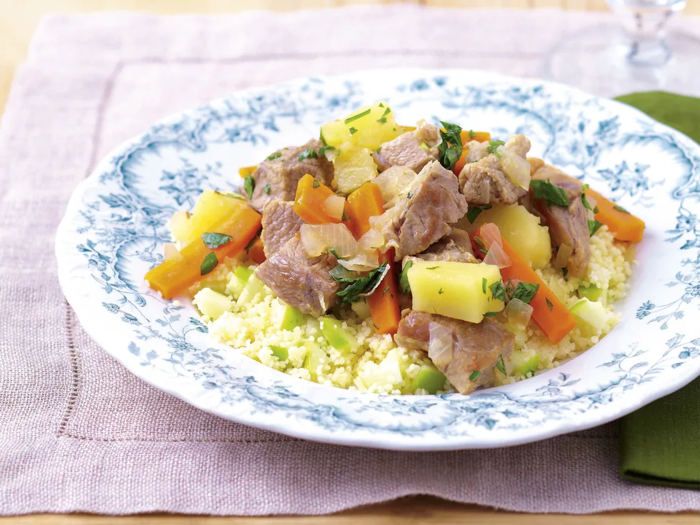 Pork Casserole with Apple Couscous