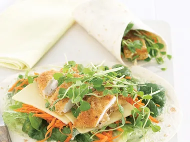Chicken Schnitzel Wraps